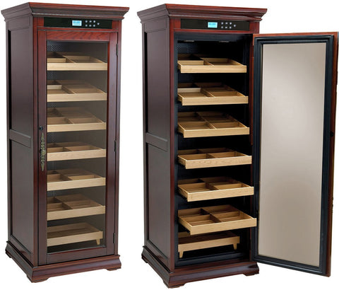 Prestige Remington 2,000-Cigar Electric Humidor – Dark Cherry Finish