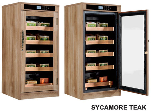 Redford Lite Climate-Controlled Cigar Cabinet Humidor – Custom Finish Options, 1250 Cigar Capacity