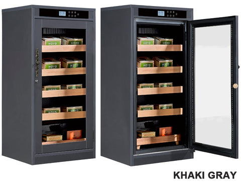 Redford Lite Climate-Controlled Cigar Cabinet Humidor – Custom Finish Options, 1250 Cigar Capacity