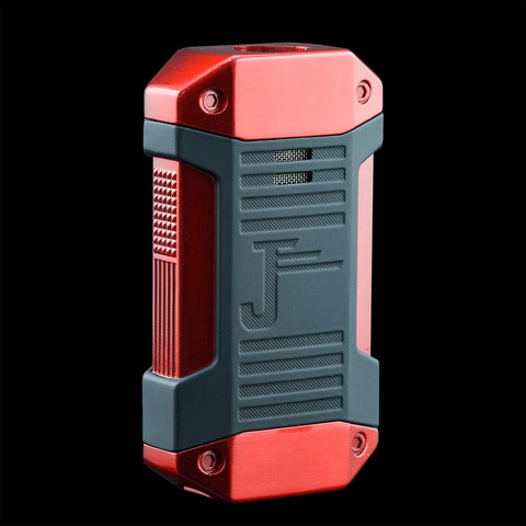 Galleon Triple Flame Torch Lighter with Fold-Out Punch Cutter – Red & Black
