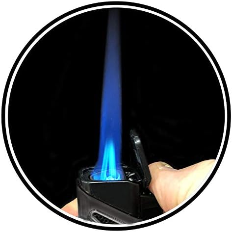 Olympus Wind-Resistant Triple Flame Torch Lighter with Built-In Punch Cutter – Black Stone (Copy)