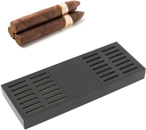Humidifier 6.5 x 2.5 Inches Rectangle Black for 75 to 150 Cigars
