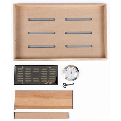 Princeton Bubinga 130 Ct. High Gloss Cigar Humidor with Magnetic Hygrometer & Humidifier