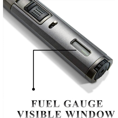Spear-Style Torch Lighter – Silver Finish with Adjustable Flame Height