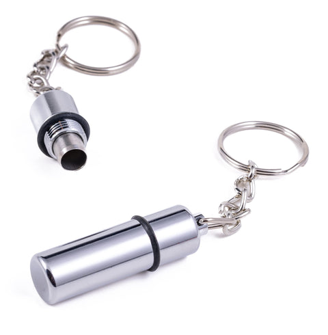 Chrome Silver Bullet Cigar Punch Cutter with Keyring – Compact & Stylish