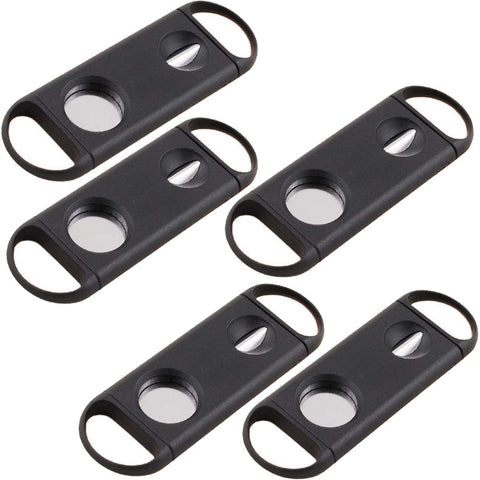 Combo Cigar Cutter Guillotine & V-Cut 56/52 Ring Gauge Black