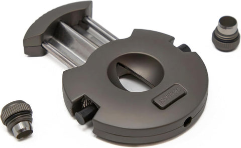 V-Cut & Punch-Cut Combination Metal Stainless Steel Blades Cigar Cutter – Gun Metal