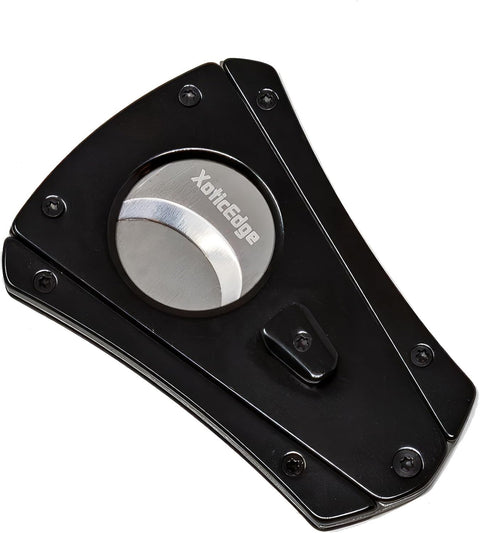 Premium Anodized Aluminum Wing Blade Guillotine Cigar Cutter – Black