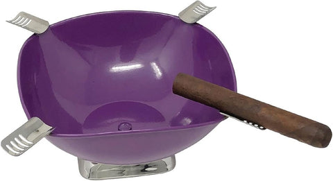 Smokin Ash Quadrangle Purple Ashtray