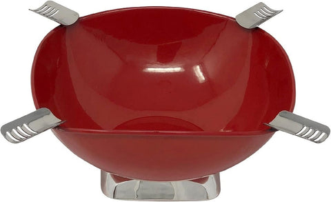 Smokin Ash Quadrangle Red Ashtray