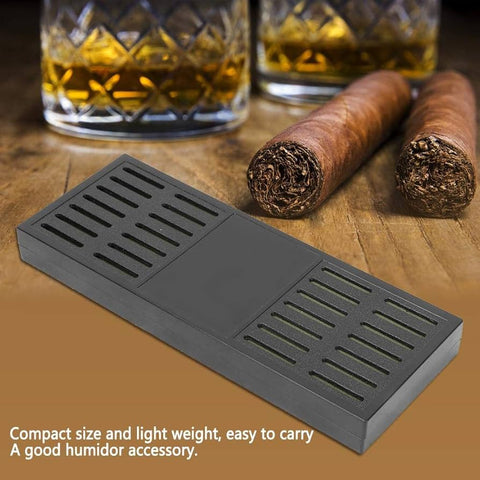 Humidifier 6.5 x 2.5 Inches Rectangle Black for 75 to 150 Cigars