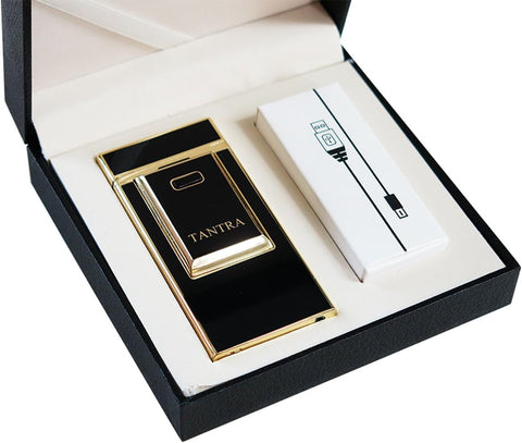 Tantra Adonis Electronic Pulse Lighter – Single Arch, Windproof, Flameless, USB Rechargeable (Gold & Silver)