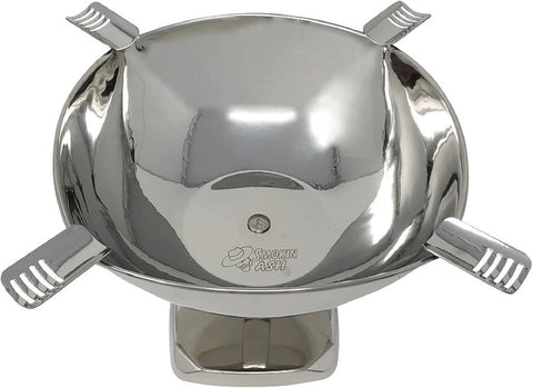 Prestige Smokin Ash Quadrangle Raised Ashtray – Stainless Steel