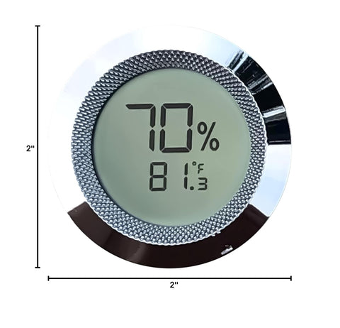 Prestige Round Digital Hygrometer & Thermometer – Silver