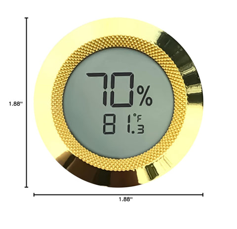 Prestige 2" Round Digital Hygrometer & Thermometer – Gold