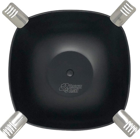 Prestige Smokin Ash Quadrangle Ashtray – Matte Black