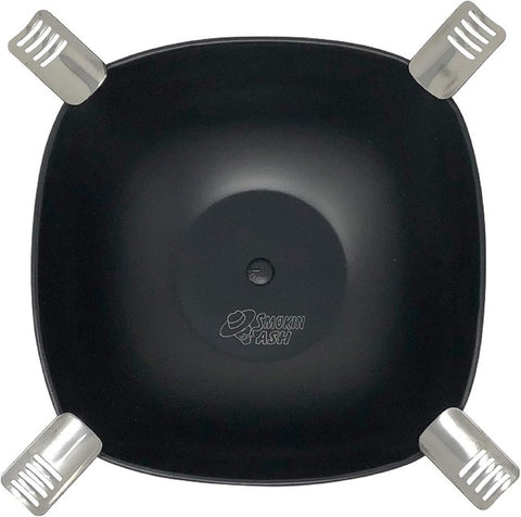 Prestige Quadrangle Raised Ashtray – Matte Black