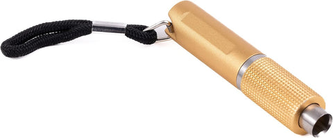 Etched Gold Twist-Action Retractable Cigar Punch Cutter – 8mm Blade