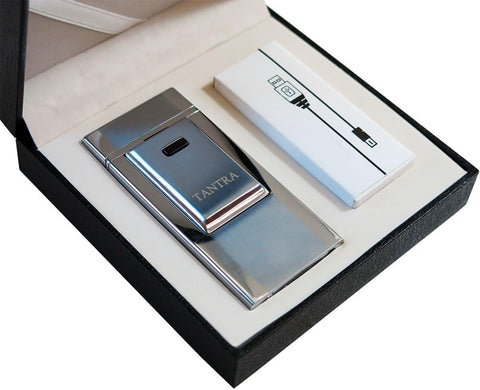 Tantra Adonis Electronic Pulse Lighter – Single Arch, Windproof, Flameless, USB Rechargeable (Gold & Silver)