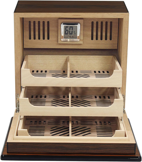 Elevate Rosewood Humidor – 150 Count – Multi-Tier Tray System