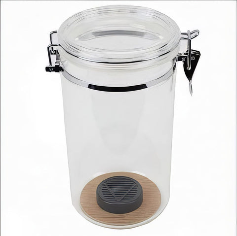 Acrylic Humidor Jar – 25 Count Capacity with Humidifier & Spanish Cedar Interior