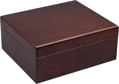 Chardonnay Dark Walnut Wood Cigar Humidor – Holds Up to 50 Cigars