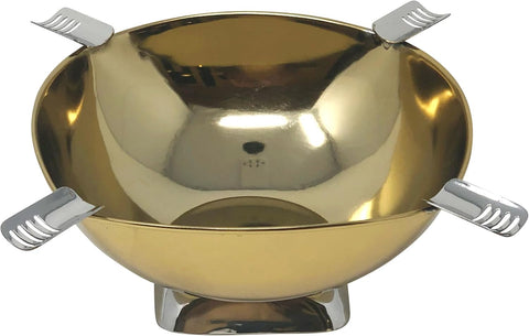 Prestige Smokin Ash Quadrangle Gold Ashtray
