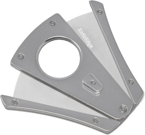 Metallic Silver Wing Blade Aluminum Cigar Cutter – 64 Ring Gauge