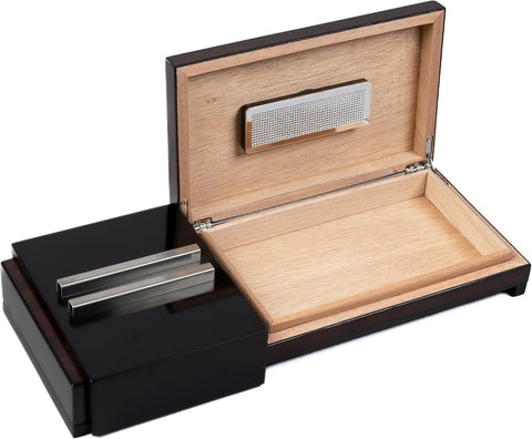 Prestige 2-in-1 Ashtray & Hidden Humidor – Brazilian Wood Finish