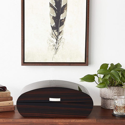 Waldorf Ebony Arc Top Cigar Humidor – 150 Cigar Capacity
