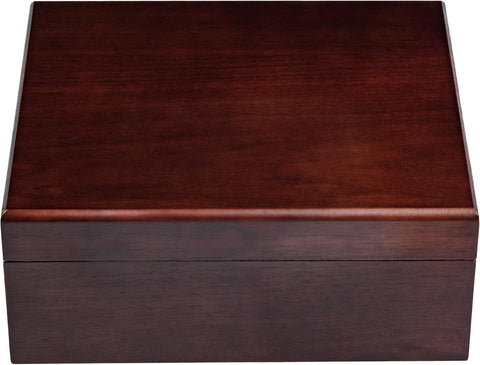 Chardonnay Dark Walnut Wood Cigar Humidor – Holds Up to 50 Cigars
