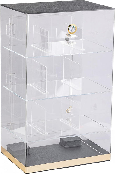 Acrylic Humidor Counter Display – Holds Up to 250 Cigars with Built-In Hygrometer