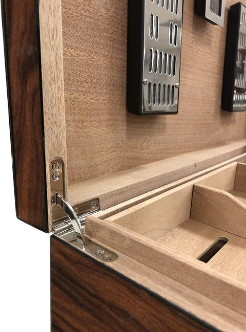 Salvador Rosewood Humidor with Twin Trays – 250 Count – High Gloss Brazilian Finish