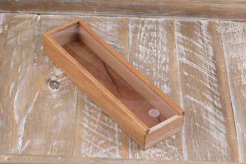 2-Cigar Wooden Promo Display Box with Sliding Acrylic Top