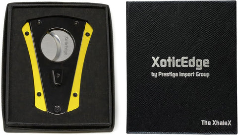 Yellow & Black Wing Blade Aluminum Cigar Cutter – 64 Ring Gauge