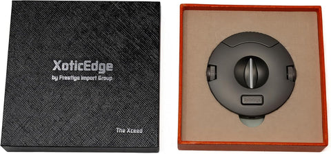 V-Cut & Punch-Cut Combination Metal Stainless Steel Blades Cigar Cutter – Gun Metal