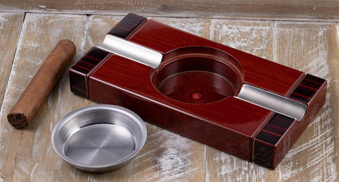Prestige Import Group 2 Cigar High Gloss Two-Tone Cherry Ashtray