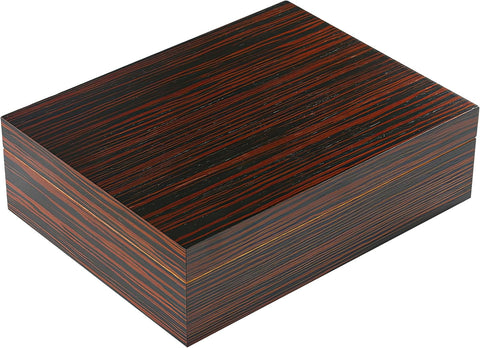 Vizcaya Exotic Ebony Wood Cigar Humidor – 25–40 Cigar Capacity