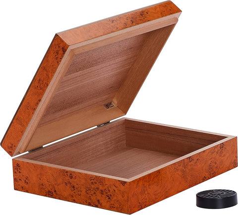 Chateau Burl Finish 20-Cigar Desktop Humidor