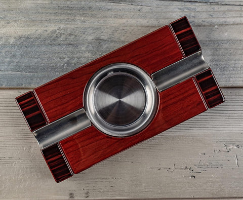 Prestige Import Group 2 Cigar High Gloss Two-Tone Cherry Ashtray