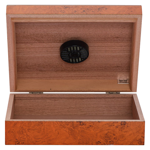 Chateau Burl Finish 20-Cigar Desktop Humidor