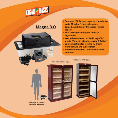 Cigar Oasis Magna 3.0 – Commercial-Grade Smart Humidifiers