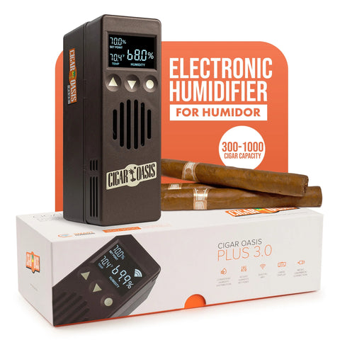 Cigar Oasis Plus 3.0 – Smart Electric Humidifier for Large Humidors