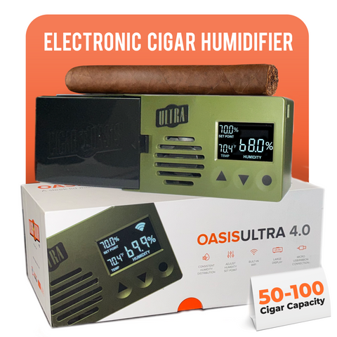 Cigar Oasis Ultra 4.0 Electric Humidifier LCD Display