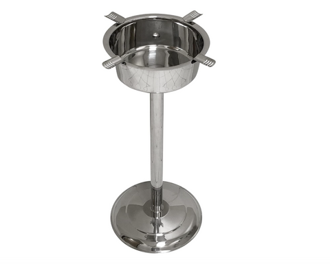 Prestige Hartford 4-Stirrup Standing Cigar Ashtray – Polished Stainless Steel