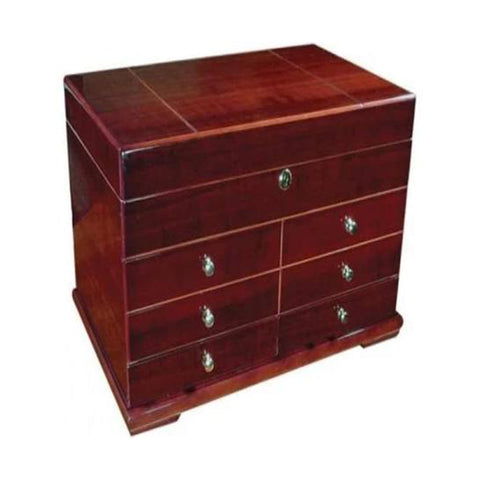 Landmark 300 Ct. Chest Style Cigar Humidor – High Gloss Cherry Finish