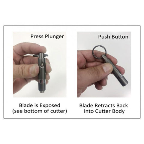 Retractable Bullet Cigar Punch Cutter Keychain – Silver