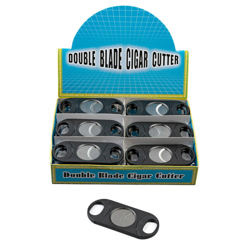 Guillotine Cutter Display Box of 24 Double Blade Black Plastic 80 Ring Gauge