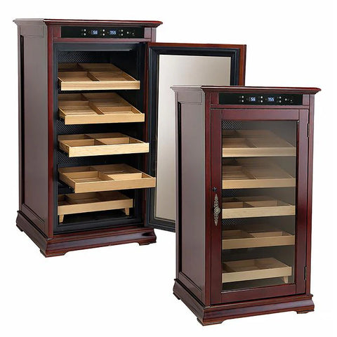 Redford Espresso Electronic Cigar Humidor Cabinet – Climate & Humidity Controlled, 1250 Cigar Capacity