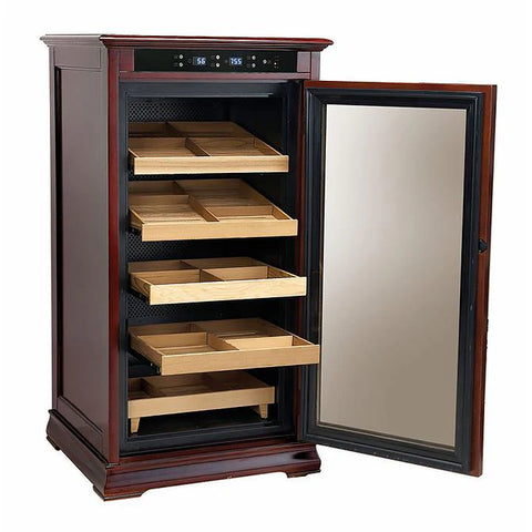 Redford Espresso Electronic Cigar Humidor Cabinet – Climate & Humidity Controlled, 1250 Cigar Capacity